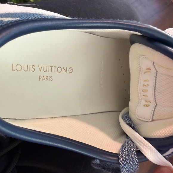 Louis Vuitton Denim and White Monogram Sneakers - Picture 10 of 12